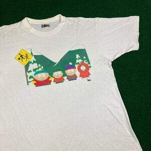 Vintage South Park Shirt Mens L White 1999 Cartoon Cartman Kenny Kyle Stan 90s‎